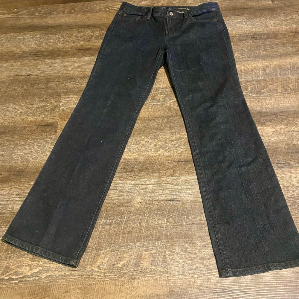 Ann Taylor LOFT Original Bootcut Jeans Dark Wash Denim Womens Size 8